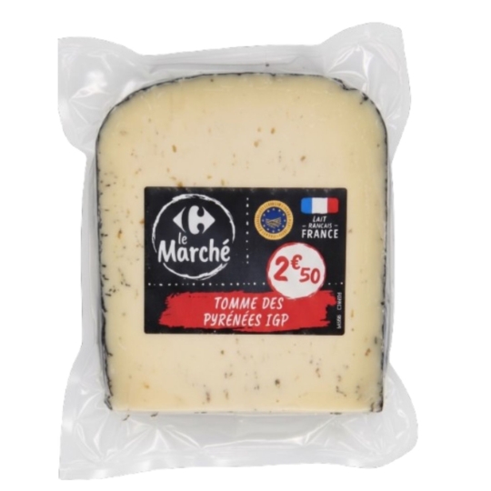 Tomme des Pyrénées IGP Noire CARREFOUR LE MARCHE