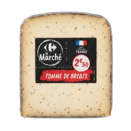 Tomme de Brebis au Lait de Brebis à Pâte Pressée Non Cuite CARREFOUR LE MARCHE