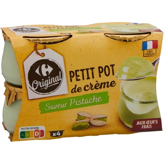 Dessert crème pistache CARREFOUR ORIGINAL