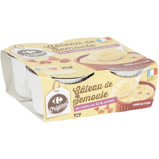 Gâteau de semoule  aux raisins et caramel CARREFOUR ORIGINAL