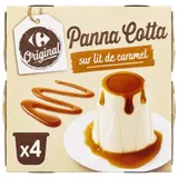 Dessert Panna Cotta lit de caramel CARREFOUR ORIGINAL