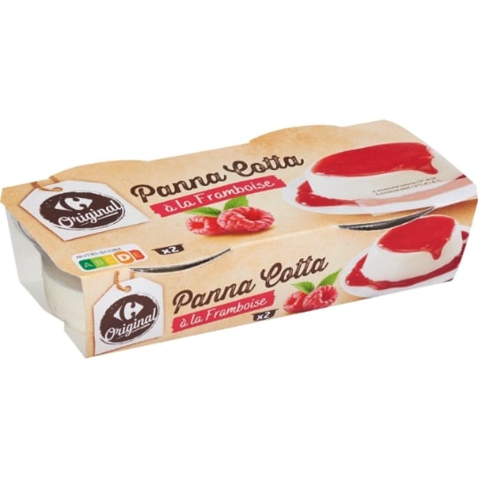 Dessert panna cotta à la framboise CARREFOUR ORIGINAL