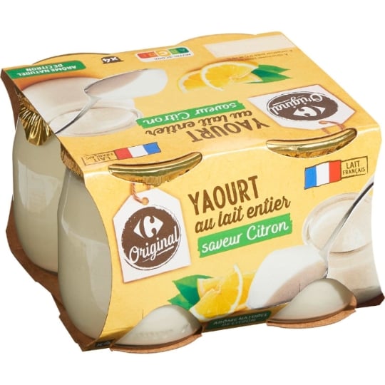 Yaourts Citron CARREFOUR ORIGINAL