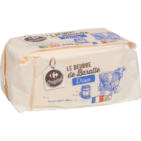 Beurre de baratte doux CARREFOUR ORIGINAL