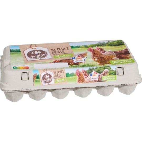 Œufs frais poules plein air CARREFOUR ORIGINAL