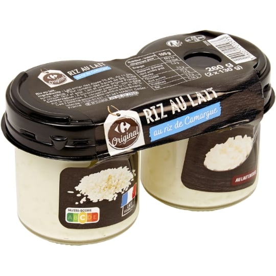 Riz au lait nature CARREFOUR ORIGINAL