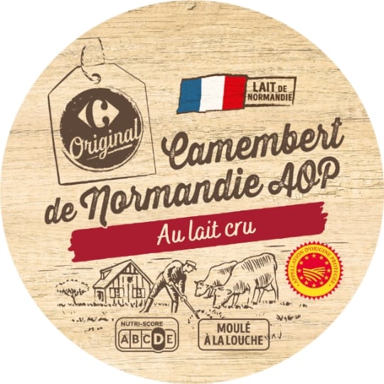 Camembert au lait cru AOP CARREFOUR ORIGINAL