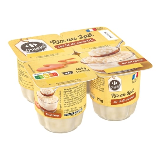 Dessert riz au lait caramel CARREFOUR ORIGINAL