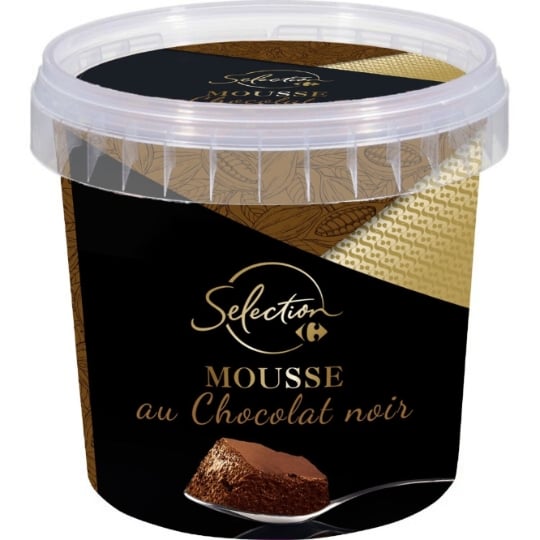 Dessert mousse au chocolat noir CARREFOUR SELECTION