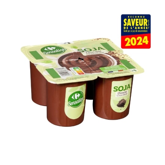 Dessert végétal au soja chocolat CARREFOUR SENSATION