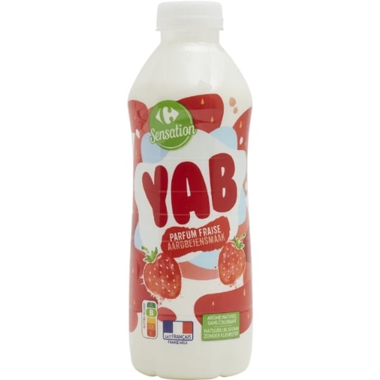 Yaourt à boire parfum fraise CARREFOUR SENSATION