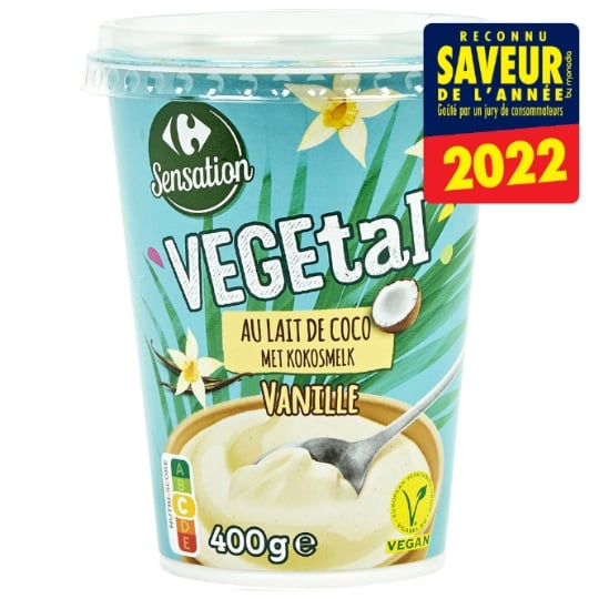 Dessert végétal lait de coco vanille CARREFOUR SENSATION