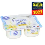 Yaourts Velours de Lait Vanille CARREFOUR SENSATION