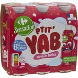 Yaourt à boire saveur fraise CARREFOUR SENSATION
