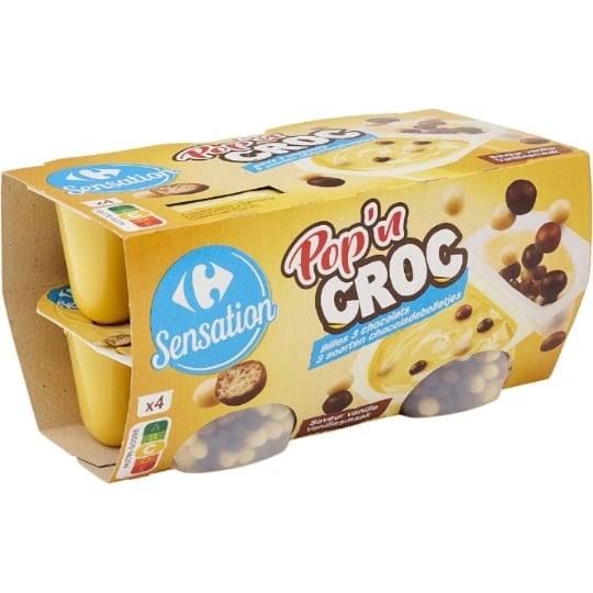 Dessert billes 3 chocolats vanille CARREFOUR SENSATION
