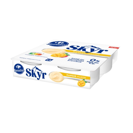 Skyr mangue et aromatisée 0% MG CARREFOUR SENSATION