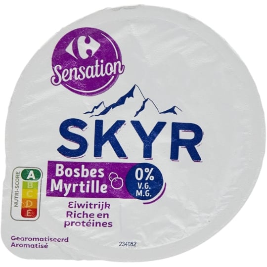 Skyr Myrtille 0% MG CARREFOUR SENSATION