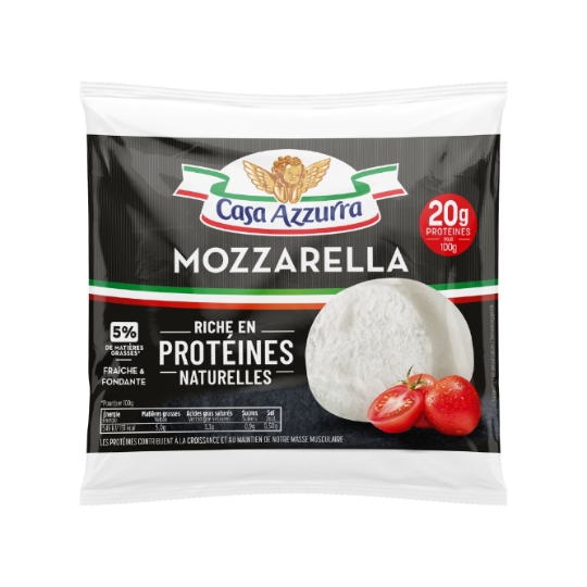 Mozzarella riche en protéines naturelles CASA AZZURRA