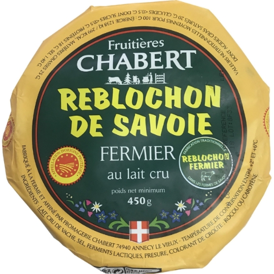 Reblochon Au Lait Cru AOP CHABERT