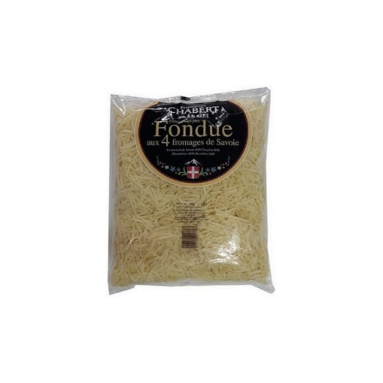 Fromage Rapé pour Fondue : Emmental IGP,Gruyère IGP,Abondance AOP,Beaufort AOP CHABERT