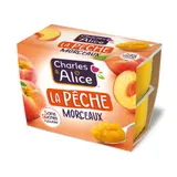 Dessert fruitier Pêche Morceaux Sans Sucres Ajoutés CHARLES & ALICE