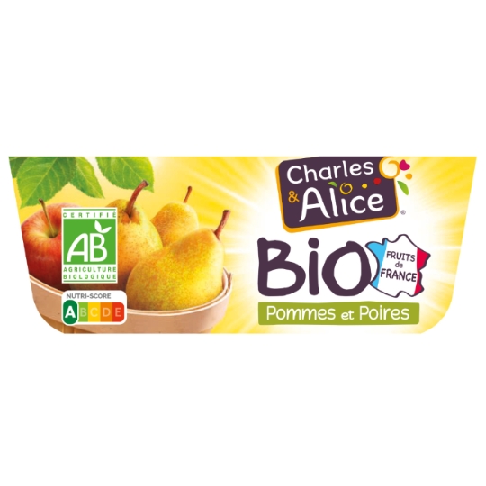 Compote Pomme Poire Bio CHARLES & ALICE