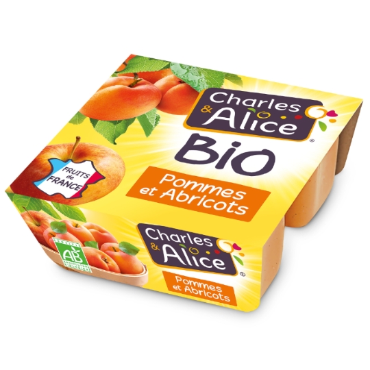 Compote Pommes Abricots Bio CHARLES & ALICE