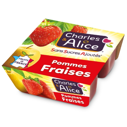 Compote Pomme Fraise Sans Sucres Ajoutés CHARLES & ALICE