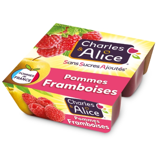 Compote Pomme Framboise Sans Sucres Ajoutés CHARLES & ALICE