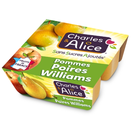 Compote Pomme Poire Sans Sucres Ajoutés CHARLES & ALICE