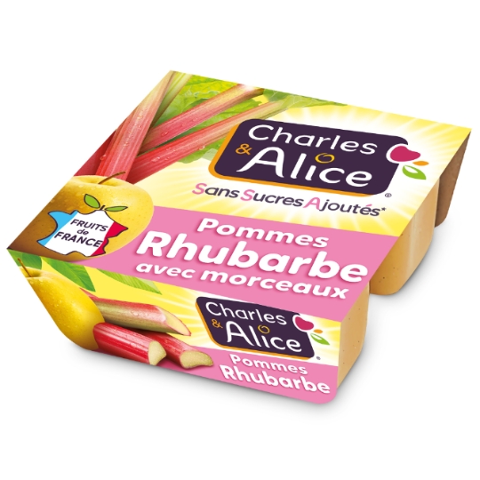 Compote Pomme Rhubarbe Sans Sucres Ajoutés CHARLES & ALICE