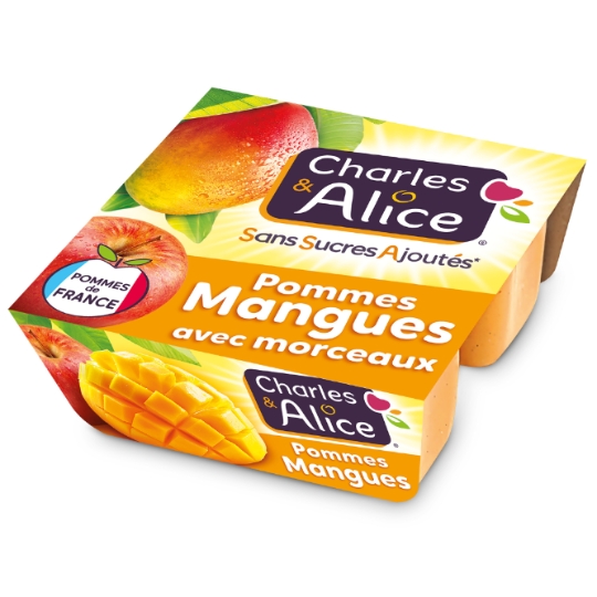 Compote Pomme Mangue Sans Sucres Ajoutés CHARLES & ALICE
