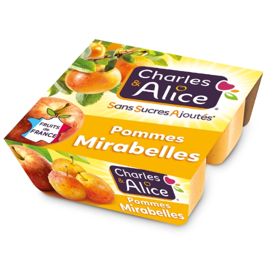 Compote Pomme Mirabelle Sans Sucres Ajoutés CHARLES & ALICE