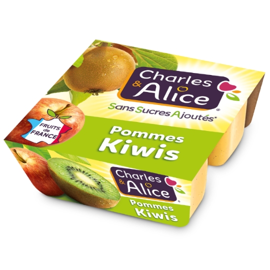 Compote Pomme Kiwi Sans Sucres Ajoutés CHARLES & ALICE
