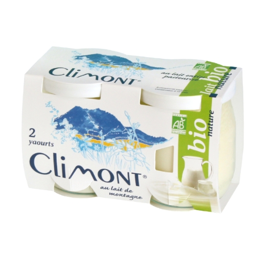 Yaourt Nature Bio au Lait Entier de Montagne Pasteurisé CLIMONT
