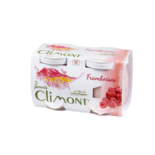 Yaourts au Lait de Montagne à la Framboise CLIMONT