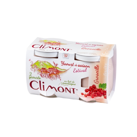 Yaourt Rhubarbe au Lait de Montagne CLIMONT