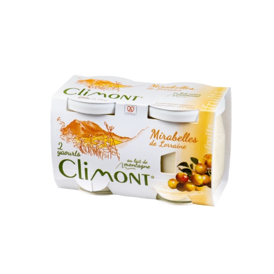Yaourts au Lait de Montagne et Mirabelles de Lorraine CLIMONT