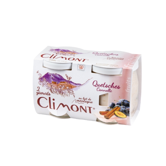 Yaourt Quetsches Cannelle au lait de Montagne CLIMONT