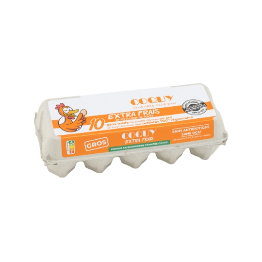 Œufs Calibre Gros Extra-frais Sans-Antibiotique COQUY
