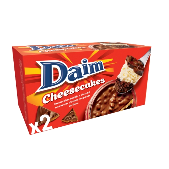 Dessert cheesecake à la vanille et au chocolat DAIM