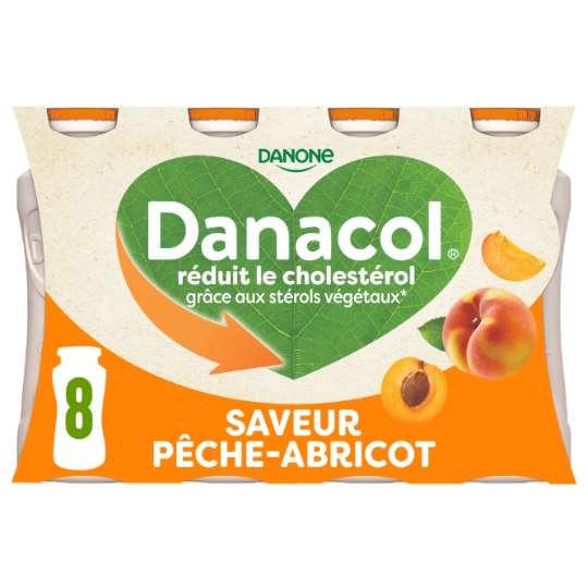 Spécialité Laitière à Boire Saveur Pêche et Abricot DANACOL