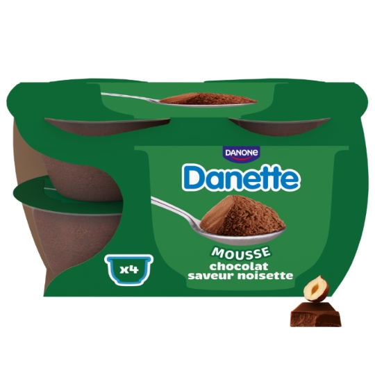 Mousse saveur chocolat noisette DANETTE
