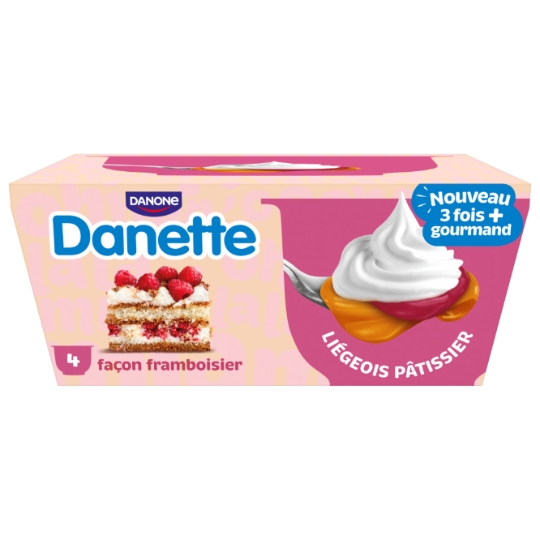 Liégeois Pâtissier Façon Framboisier DANETTE