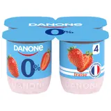 Yaourts à la Fraise 0% mg DANONE