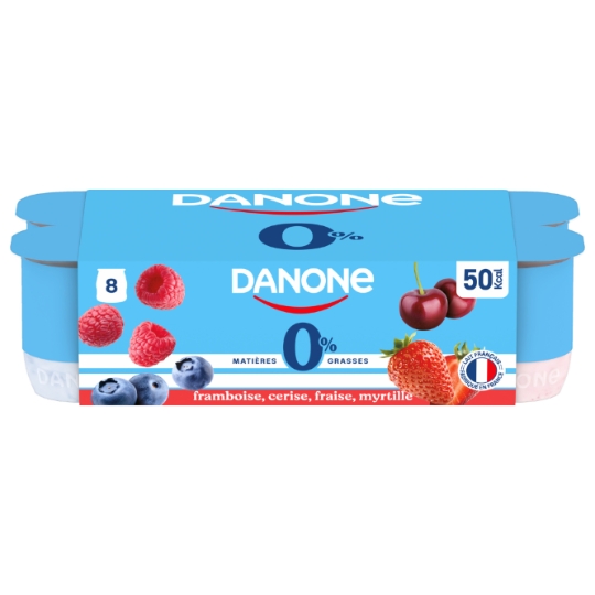 Yaourts aux Fruits Rouges 0% mg DANONE