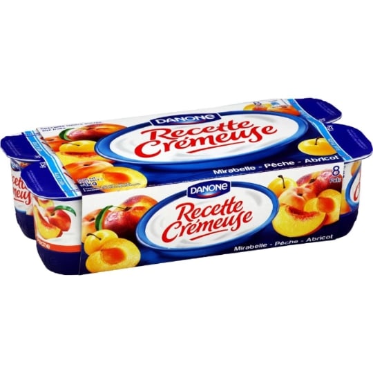 Yaourts aux fruits mirabelle pêche abricot Recette Crémeuse DANONE