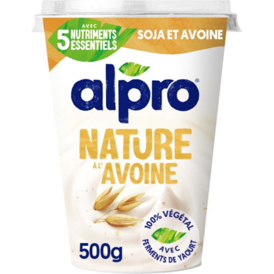 Dessert végétal soja nature à l'avoine DANONE