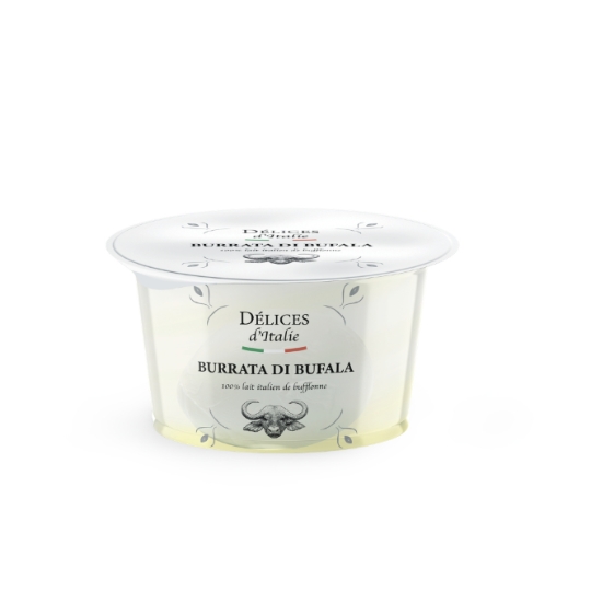 Burrata di Bufala 100% Lait Italien de Bufflonne DELICES D'ITALIE