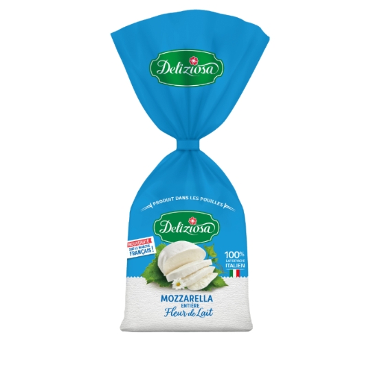Mozzarella Entière Fleur de Lait 100% Lait de Vache Italien DELIZIOSA
